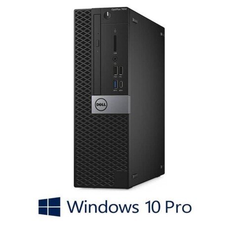 Calculatoare Dell OptiPlex 7050 SFF, Quad Core i5-7500, 8GB, 256GB SSD, Win 10 Pro